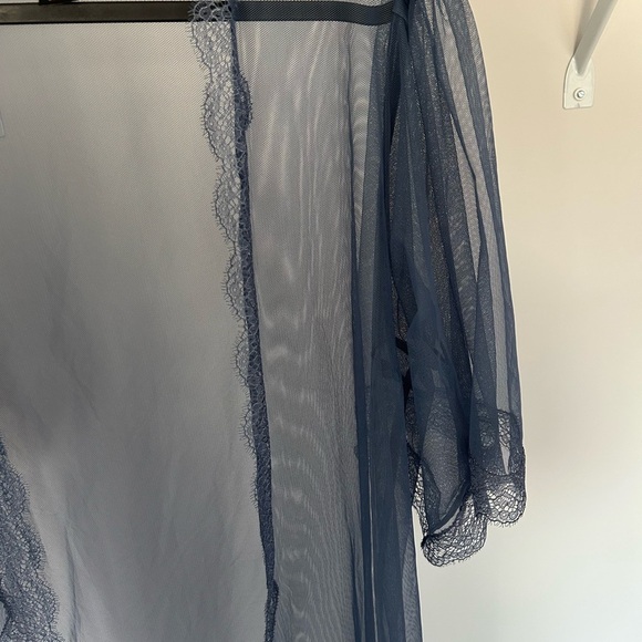 Victoria's Secret Midnight Blue Lace Robe - Picture 2 of 4